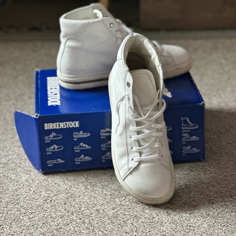 Birkenstock white leather high top (women’s)